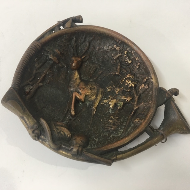 ASHTRAY, Brass Deer Hunt